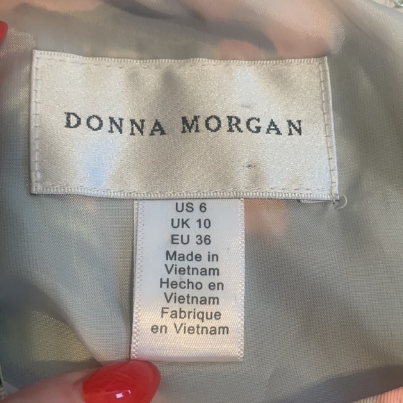 Donna Morgan Fit & Flare Sleeveless Neon Floral Knee Length Dress Women’s 6 - Picture 5 of 13